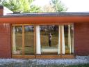 The back yard of the Frank Lloyd Wright house.